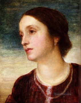 George Frederic Watts Painting - Portrait Of The Countess Somers George Frederic Watts